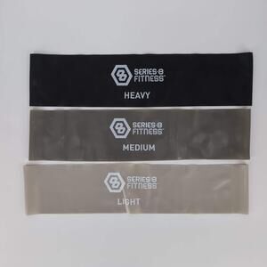 Series 8 Fitness THREE Resistance Loop Exercise Bands Light, Medium & Heavy GUC